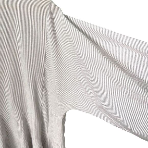 Aura A line Striped Long Sleeve Pleated Mini Dress in Size Small - Picture 8 of 11